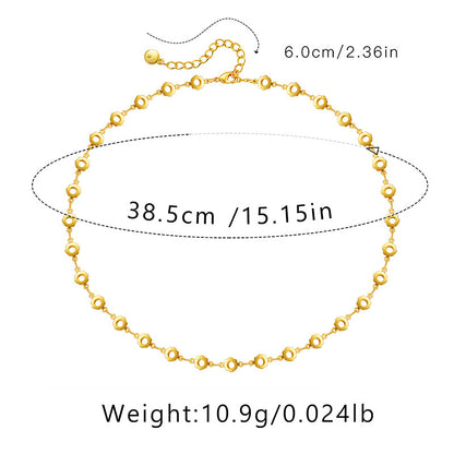 Ig Style Simple Style Solid Color Copper Plating Chain 18k Gold Plated Necklace