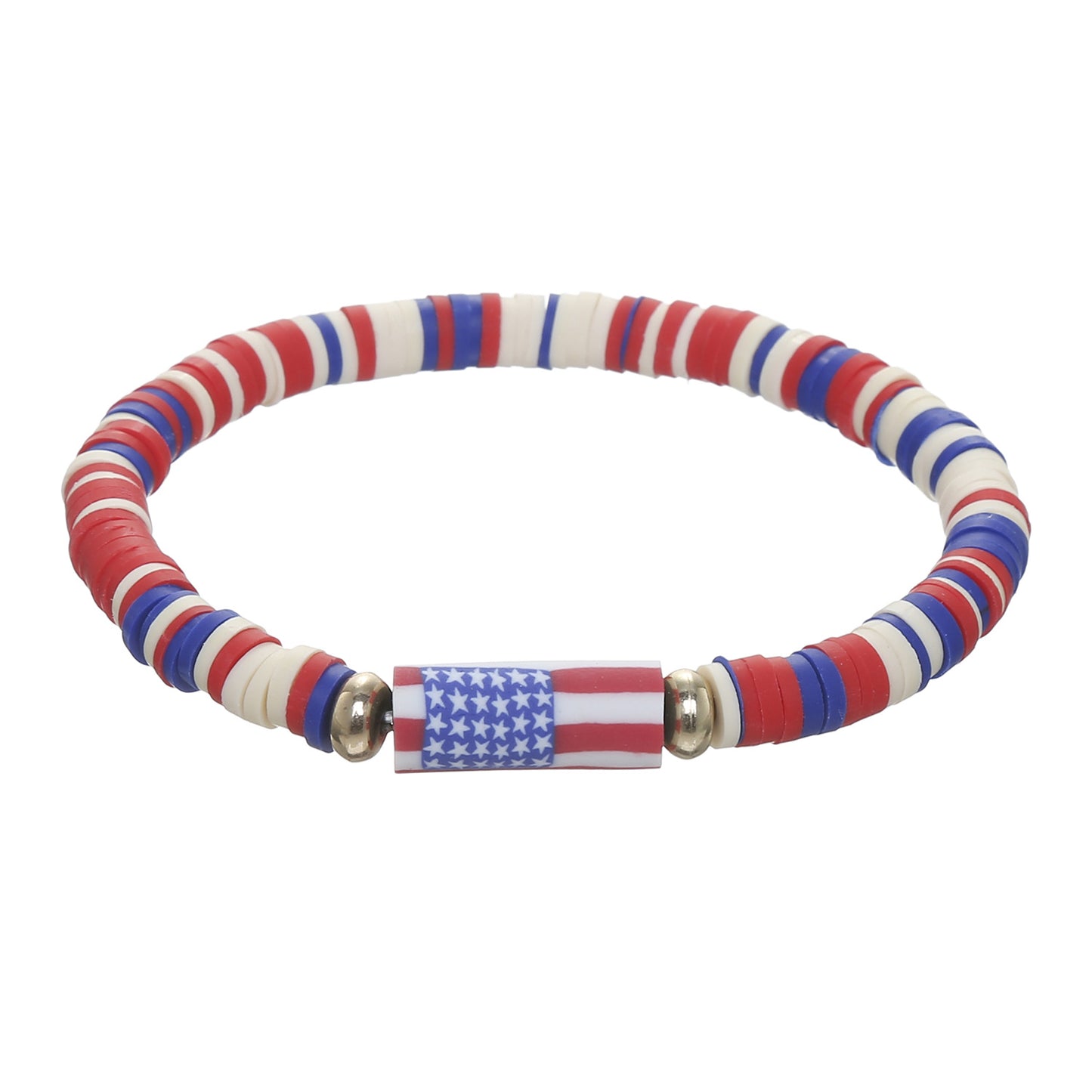 Wholesale Jewelry Ethnic Style Letter American Flag Soft Clay Bracelets