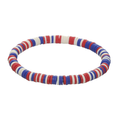 Wholesale Jewelry Ethnic Style Letter American Flag Soft Clay Bracelets