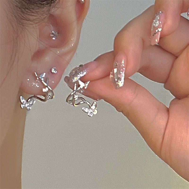 1 Pair Modern Style Bow Knot Plating Inlay Alloy Artificial Gemstones Drop Earrings