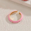 Luxurious Solid Color Copper Plating Inlay Zircon 14k Gold Plated Rings