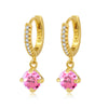 Korean Fashion Geometric Diamond Earrings Female Popular Simple Ear Buckle Wholesale