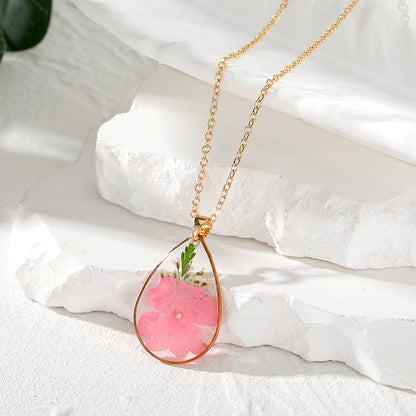 Simple Style Flower Resin Wholesale Pendant Necklace