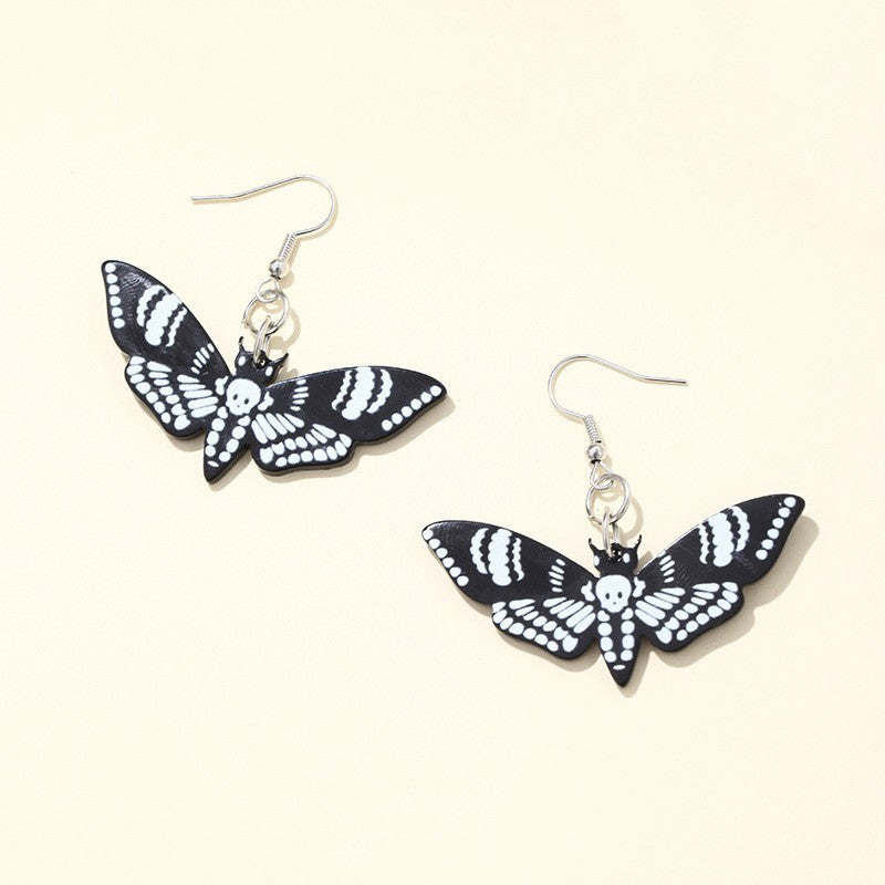 1 Pair Sweet Multicolor Butterfly Arylic Drop Earrings