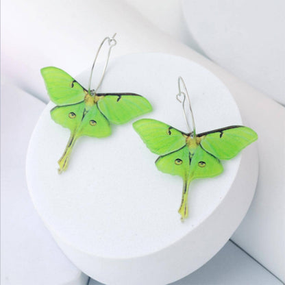 1 Pair Sweet Multicolor Butterfly Arylic Drop Earrings