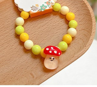 Wholesale Jewelry Cute Flower Mushroom Duck Arylic Beaded Bracelets