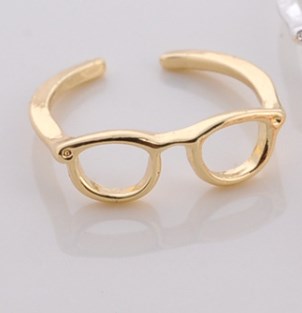 Streetwear Glasses Alloy Plating Women'S Open Rings