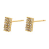 1 Pair Casual Elegant Simple Style Solid Color Plating Inlay Copper Zircon 18k Gold Plated Ear Studs