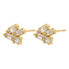 1 Pair Casual Elegant Simple Style Solid Color Plating Inlay Copper Zircon 18k Gold Plated Ear Studs