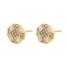 1 Pair Casual Elegant Simple Style Solid Color Plating Inlay Copper Zircon 18k Gold Plated Ear Studs