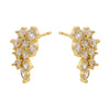 1 Pair Casual Elegant Simple Style Solid Color Plating Inlay Copper Zircon 18k Gold Plated Ear Studs