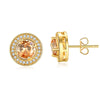 1 Pair Simple Style Commute Round Plating Inlay Copper Zircon Ear Studs