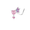 Streetwear Heart Shape Stainless Steel Plating Inlay Zircon Belly Ring