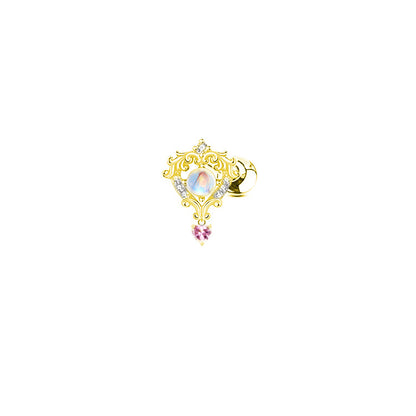 Streetwear Heart Shape Stainless Steel Plating Inlay Zircon Belly Ring