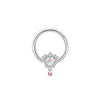 Streetwear Heart Shape Stainless Steel Plating Inlay Zircon Belly Ring