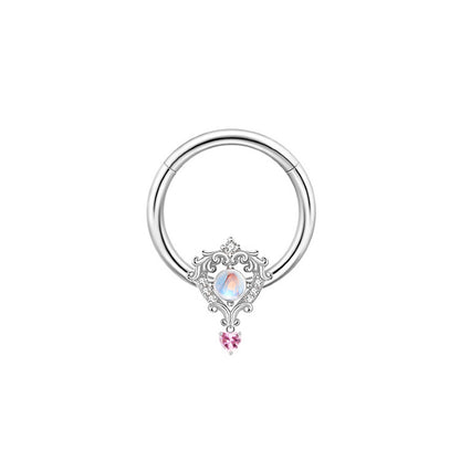 Streetwear Heart Shape Stainless Steel Plating Inlay Zircon Belly Ring