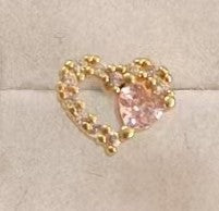 Casual Heart Shape Stainless Steel Plating Inlay Zircon Nose Ring