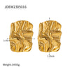 1 Pair Commute Square Plating Stainless Steel 18k Gold Plated Earrings