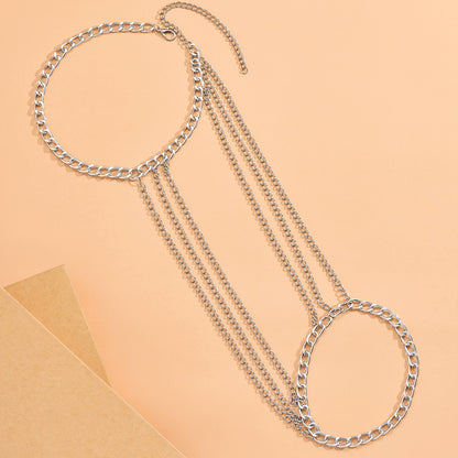 Sexy Modern Style Solid Color Alloy Wholesale Body Chain