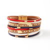 Wholesale Jewelry Streetwear Geometric Pu Leather Plating Bangle