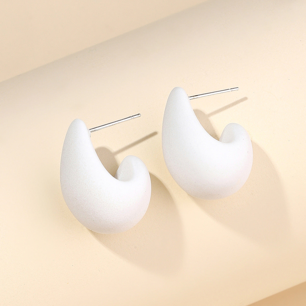 1 Pair Sweet Simple Style Water Droplets Plastic Resin Ear Studs