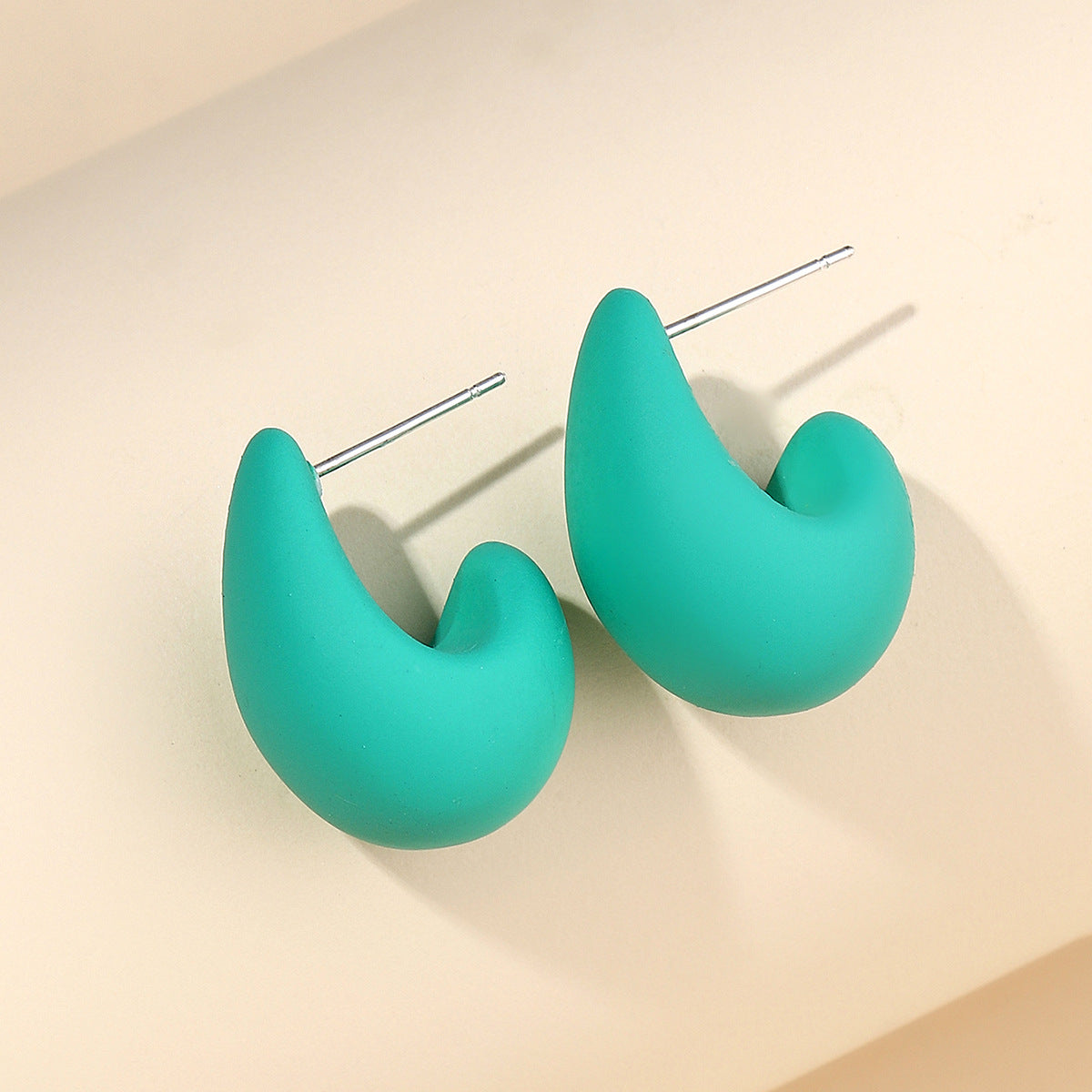 1 Pair Sweet Simple Style Water Droplets Plastic Resin Ear Studs