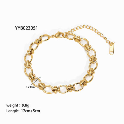 Lady Solid Color Titanium Steel Plating Bracelets