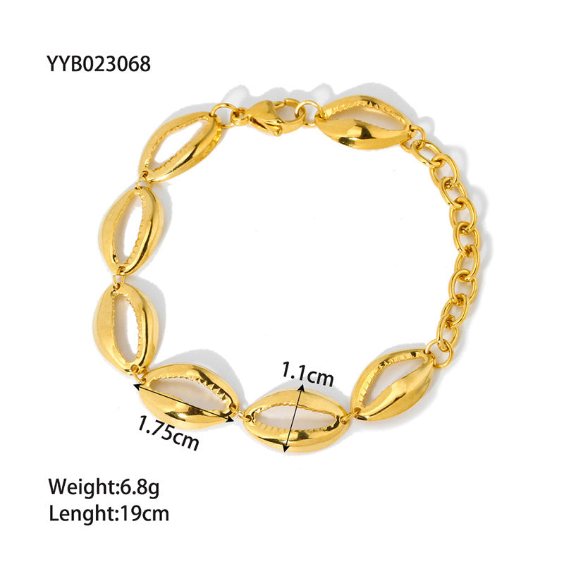 Lady Solid Color Titanium Steel Plating Bracelets