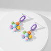 1 Pair Cute Korean Style Flower Arylic Drop Earrings