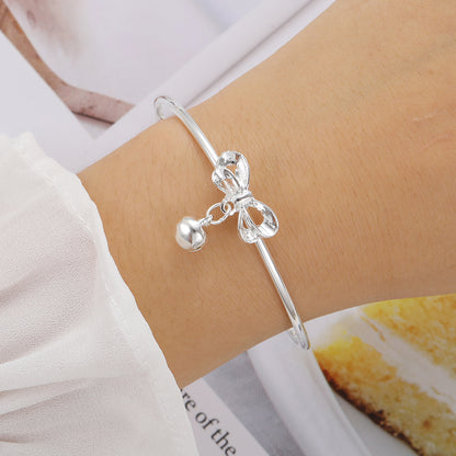 Simple Style Shiny Heart Shape Flower Butterfly Alloy Plating Inlay Artificial Gemstones Artificial Crystal Artificial Diamond Gold Plated Silver Plated Women'S Bracelets