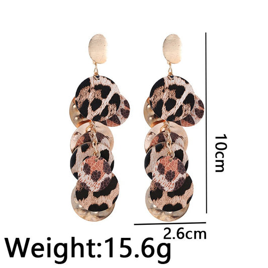 1 Pair Exaggerated Sexy Leopard Alloy Drop Earrings