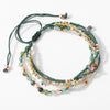 Wholesale Jewelry Bohemian Colorful Beaded Alloy Knitting Bracelets