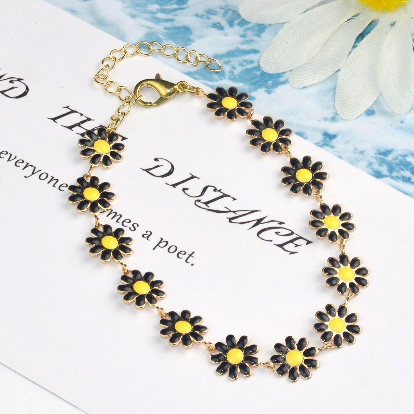 Simple Style Flower Alloy Plating Women's Bracelets Necklace