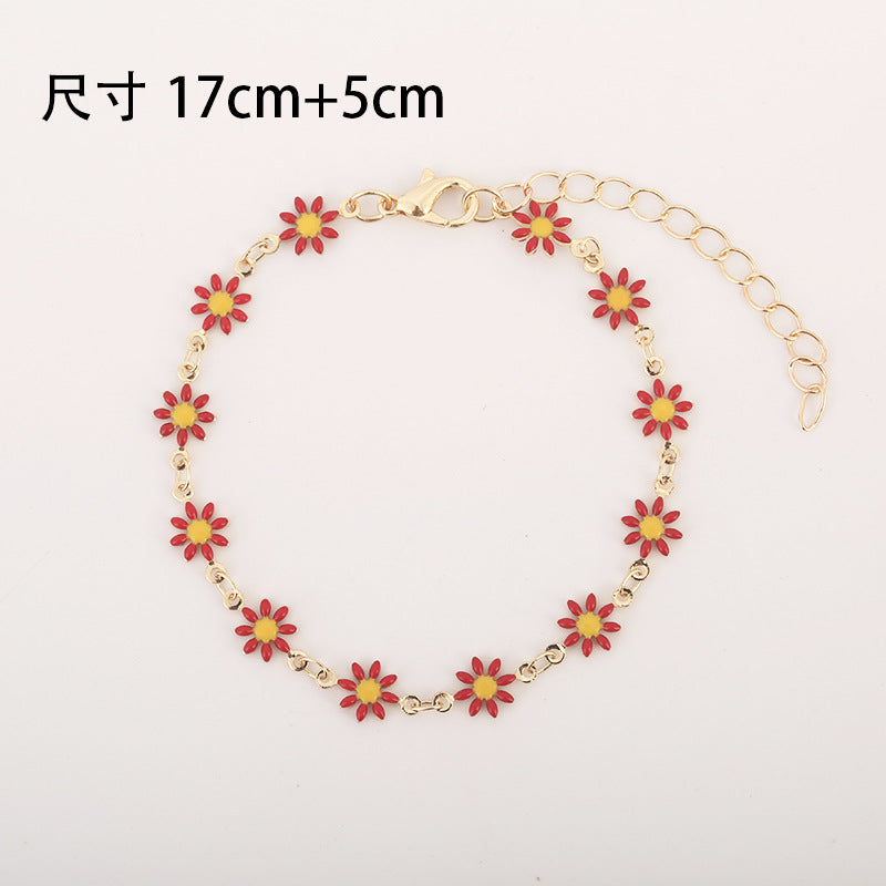 Sweet Flower Copper Plating Bracelets