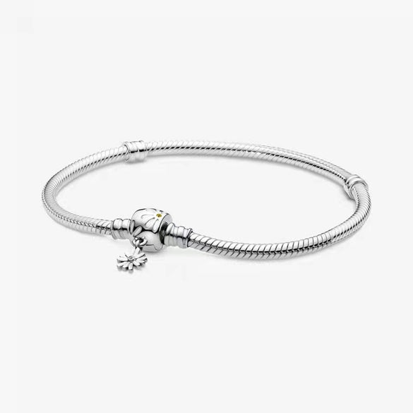 Retro Solid Color White Copper Plating Bracelets