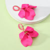 1 Pair Elegant Romantic Sweet Petal Spray Paint Painted Inlay Zinc Alloy Acrylic Dangling Earrings