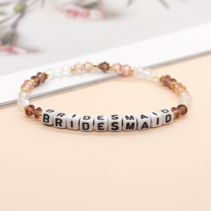 Simple Style Classic Style Letter Artificial Crystal Wholesale Bracelets