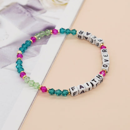 Simple Style Classic Style Letter Artificial Crystal Wholesale Bracelets