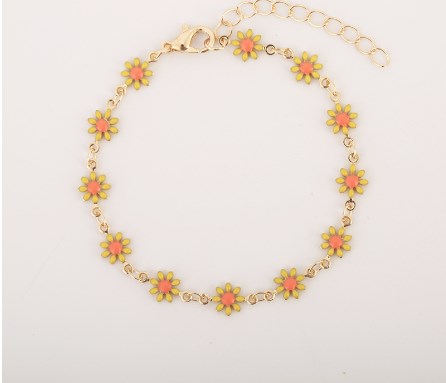 Simple Style Flower Alloy Plating Women's Bracelets Necklace