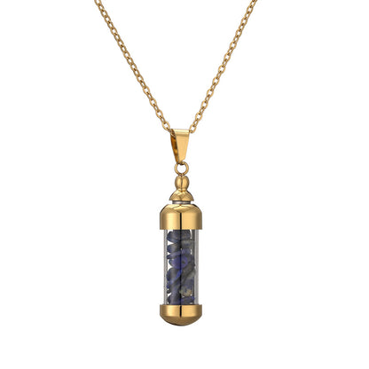 Elegant Streetwear Geometric Stainless Steel Gravel Plating 18k Gold Plated Pendant Necklace