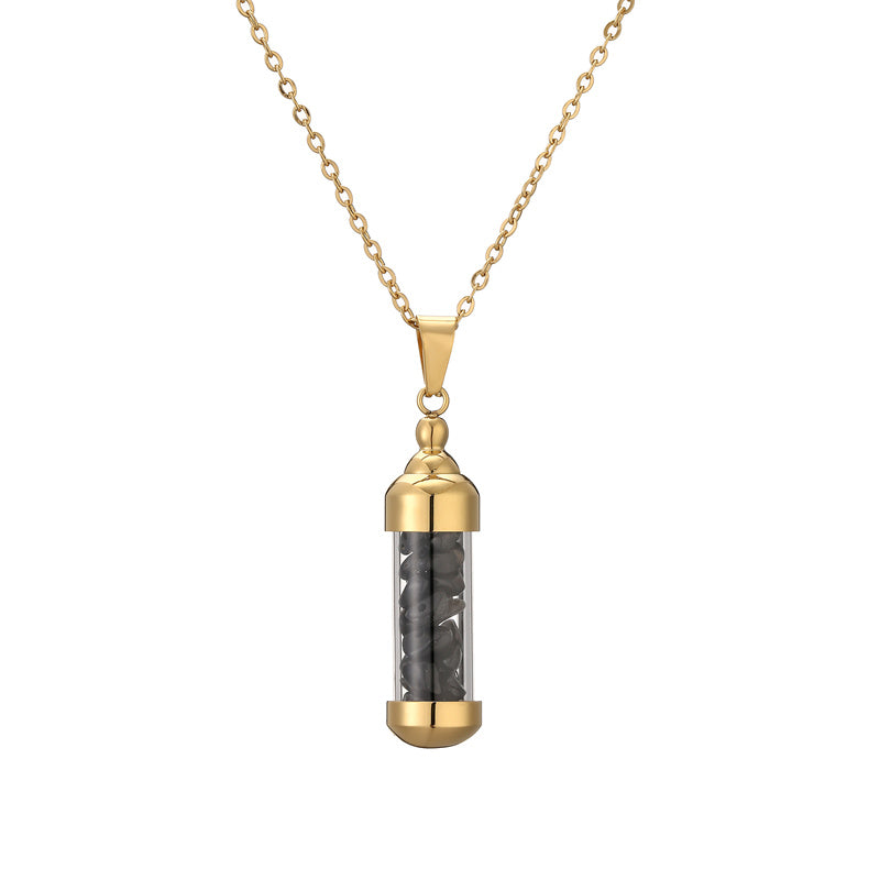 Elegant Streetwear Geometric Stainless Steel Gravel Plating 18k Gold Plated Pendant Necklace