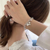 Sweet Simple Style Bear Heart Shape Flower Imitation Pearl Alloy Charm Inlay Moonstone Opal Women's Bracelets