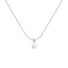 French Style Geometric Sterling Silver Plating Inlay Freshwater Pearl Pendant Necklace