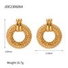 1 Pair Vintage Style Round Plating Stainless Steel 18k Gold Plated Earrings