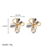 1 Pair Classic Style Flower Enamel Plating Inlay Copper Zircon 14k Gold Plated 18k Gold Plated Ear Studs