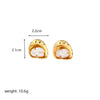 1 Pair Classic Style Flower Enamel Plating Inlay Copper Zircon 14k Gold Plated 18k Gold Plated Ear Studs