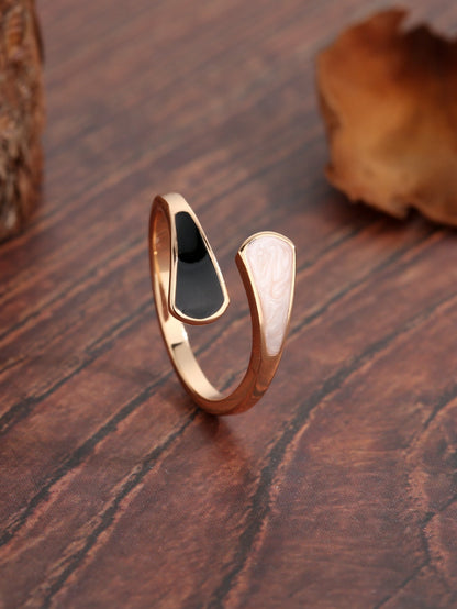 Simple Style Commute Cross Sector Copper Criss Cross Plating Inlay Zircon 18k Gold Plated Open Rings