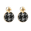 1 Pair Retro Lady Leopard Copper Gold Plated Drop Earrings