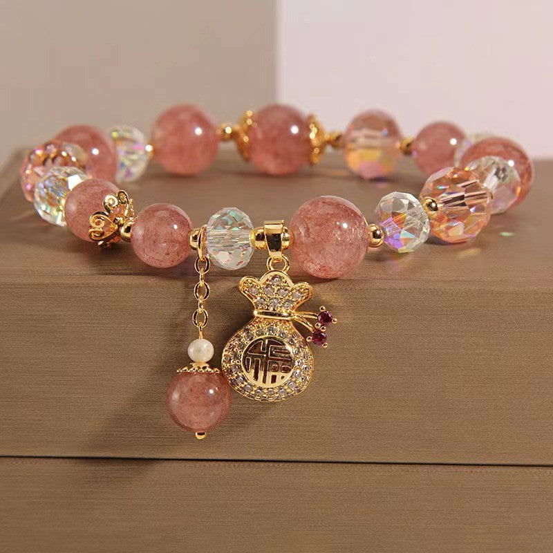 Wholesale Jewelry Sweet Water Droplets Crystal Knitting Bracelets