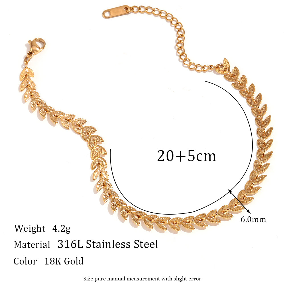 Simple Style Grain Stainless Steel Plating 18k Gold Plated Necklace